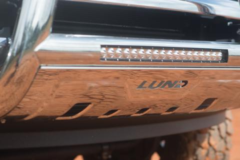 Bull Bar with LED Light Bar 3.5 Inch Oval Polished Stainless Steel 2020-2024 Silverado/Sierra 2500 HD/3500 HD Lund