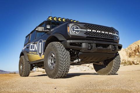2021-2023 Ford Bronco Front 1.5-4 Inch Lift V.S. 2.5 Series Coilover Kit Internal Reservoir Icon Vehicle Dynamics