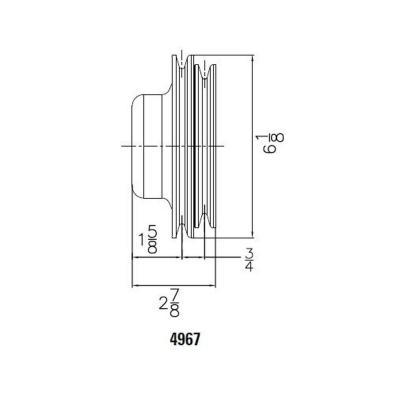 Water Pump Pulley Chrome Double Groove Fits 1969- Chevrolet 396-454 Big Block with Long Water Pump Mr Gasket