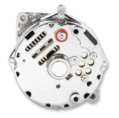 Chrome Alternator-Early GM Delco 80 Amp Single Groove Mr Gasket