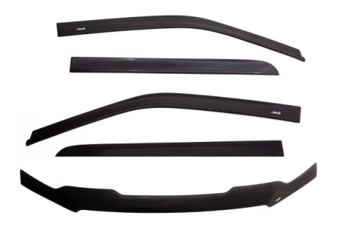 Ventvisor/Bug Shield Combo for 2011-2016 Ford F-250 Super Duty/F-350 Super Duty Crew Cab Pickup Matte Black Finish AVS