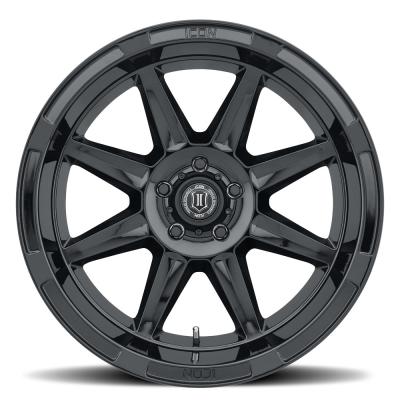 Bandit 20X10 / 6 X 5.5 / -24MM / 4.5 Inch Back Space Gloss Black, ICON Alloys