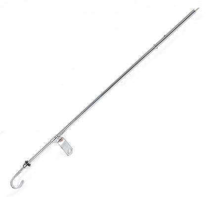Engine Oil Dipstick &amp; Tube Chrome Fits 1965-1990 Chevrolet 396-454 Big Block with Oil Pan Mounted Dipstick Mr Gasket
