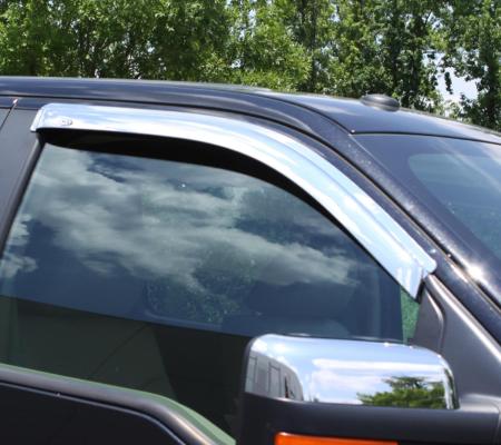Ventvisor Deflector for 1997-2003 Ford F-250/F-150 Standard Cab Pickup Chrome Outside Mount 2 Piece AVS