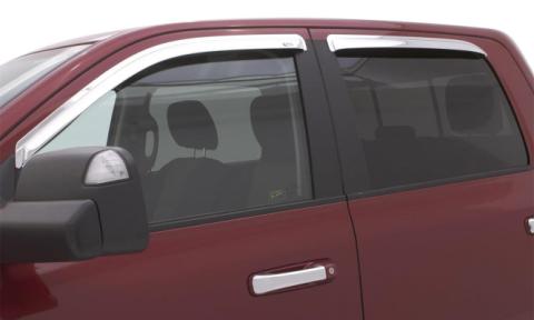 Ventvisor Deflector for 2019-2026 Ford Ranger SuperCrew Cab Pickup Chrome Outside Mount 4 Piece AVS