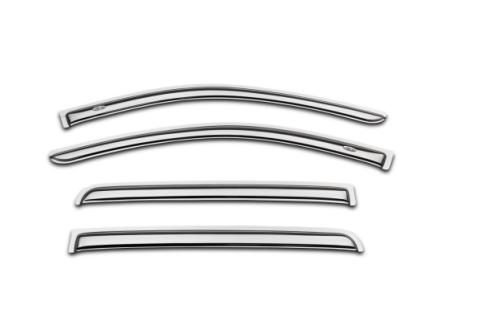 Ventvisor Deflector for 2019-2026 Ford Ranger SuperCrew Cab Pickup Chrome Outside Mount 4 Piece AVS