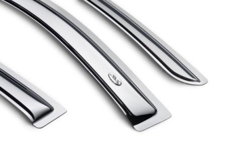 Ventvisor Deflector for 2019-2026 Ford Ranger SuperCrew Cab Pickup Chrome Outside Mount 4 Piece AVS