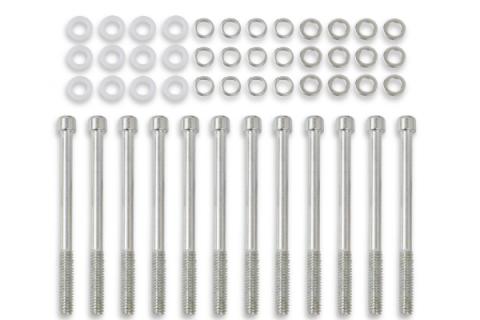 Fabricated Aluminum Valve Covers Silver Fits 1962-1985 Ford 221-351W Small Block Mr Gasket
