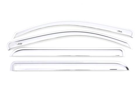 Ventvisor Deflector for 2014-2021 Chevrolet Silverado 1500 and More Chrome Outside Mount 4 Piece AVS