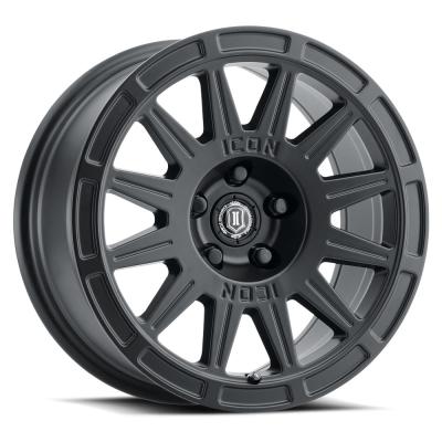 Ricochet 15 X 7 / 5 X 100 / 15MM / 4.6 Inch Back Space Satin Black, ICON Alloys