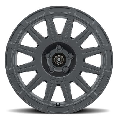 Ricochet 15 X 7 / 5 X 100 / 15MM / 4.6 Inch Back Space Satin Black, ICON Alloys