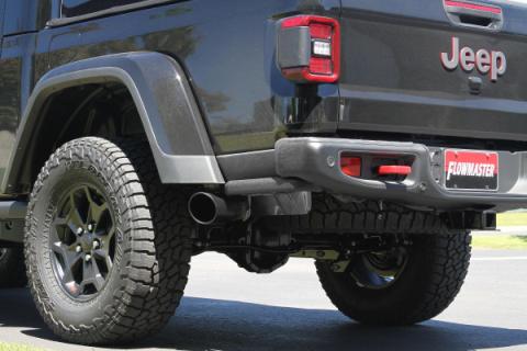 Flow Fx Cat-Back Exhaust System Fits 2020-2025 Jeep Gladiator With 3.6L Engine, 409 Stainless Steel, Single Exit With Black Tip Aggressive To Moderate Sound Flowmaster