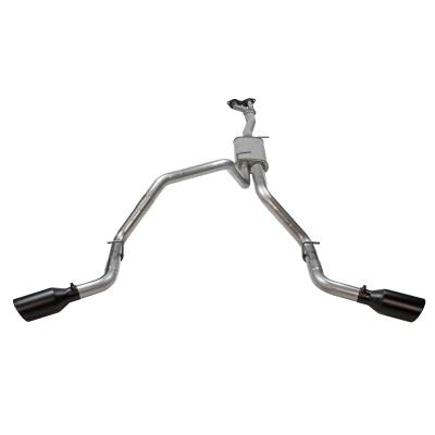 Flow Fx Cat-Back Exhaust System Fits 1996-1999 Chevrolet/Gmc 1500 5.7L Extended Cab/Short Bed With Dual Cats, Flow Fx Cat-Back Dual Exit Exhaust, 3.0 Inch To 2.5 Inch 409 Stainless Steel, Black Tips Flowmaster