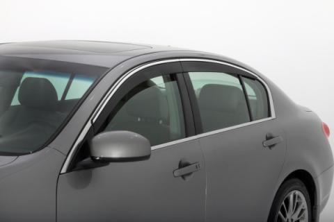 Ventvisor Deflector for 2001-2006 Lexus LS430 Smoke w/Chrome Trim Low Profile 4 Piece AVS