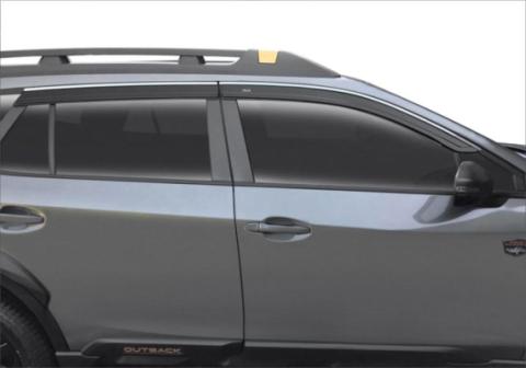 Ventvisor Deflector Low Profile Side Window for 2020-2025 Subaru Outback Smoke w/Chrome Trim Low Profile 4 Piece AVS