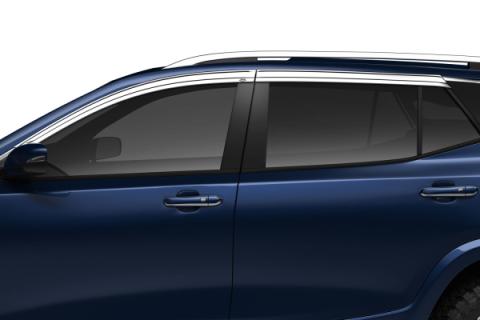 Ventvisor Deflector for 2018-2024 GMC Terrain Smoke w/Chrome Trim Low Profile 4 Piece AVS