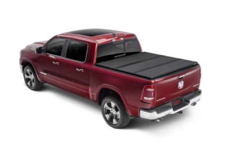 Solid Fold 2.0 Tonneau Cover Black Textured Paint 2019-2025 (New Body Style) Ram 5' 7 inch Bed without RamBox with or without Multifunction Tailgate Extang