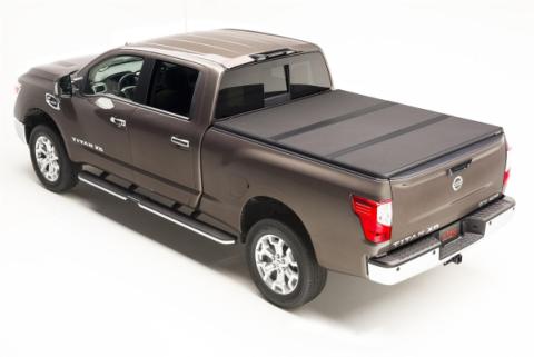 Solid Fold 2.0 Tonneau Cover Black Textured Paint 2004-2015 Nissan Titan 5' 7 inch Bed with Utili-Track System Extang