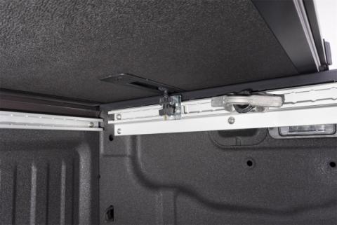 Solid Fold 2.0 Tonneau Cover Black Textured Paint 2005-2021 Nissan Frontier 4' 11 inch Bed with Factory Bed Rail Caps Extang