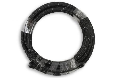 Black Nylon Braided Hose 6 AN 20 Feet Black Nylon Braided AN Hose Mr Gasket