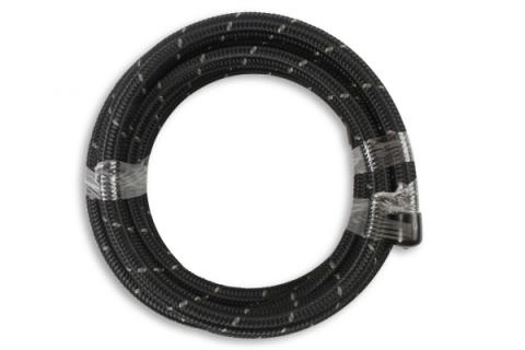 Black Nylon Braided Hose 8 AN 20 Feet Black Nylon Braided AN Hose Mr Gasket