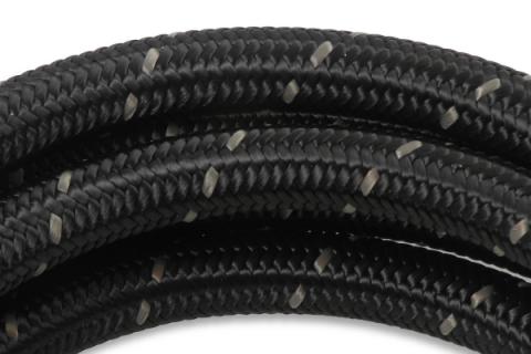 Black Nylon Braided Hose 8 AN 20 Feet Black Nylon Braided AN Hose Mr Gasket