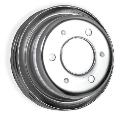 Chrome Crankshaft Pulley Double Groove Fits 1965-1968 Ford 289/302 Mr Gasket