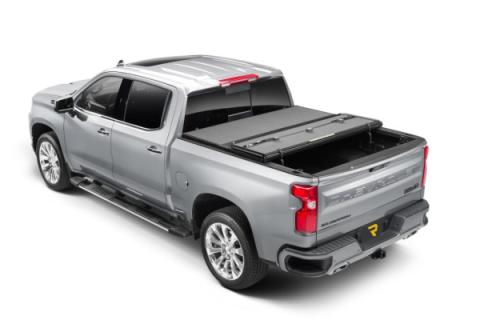 Solid Fold ALX Tonneau Cover Black Textured Paint 2014-2018 (2019 Legacy/Limited) Silverado/Sierra 1500/2015-2019 2500 HD/3500 HD 8' Bed Extang