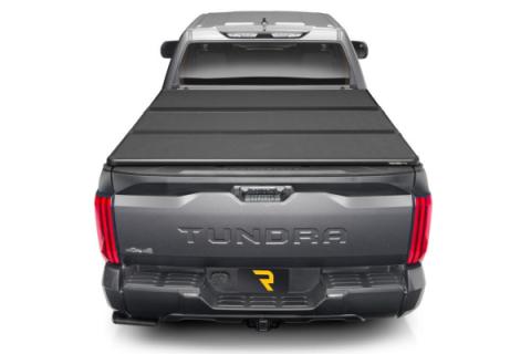 Solid Fold ALX Tonneau Cover Black Textured Paint 2022-2026 Toyota Tundra 6' 7 inch Bed with or without Deck Rail System Extang