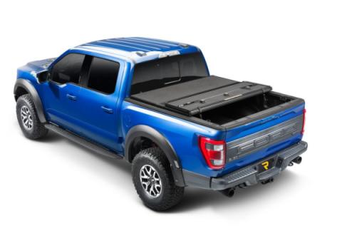 Solid Fold ALX Tonneau Cover Black Textured Paint 2016-2024 Nissan Titan XD 6' 6 inch Bed with Utili-Track System Extang