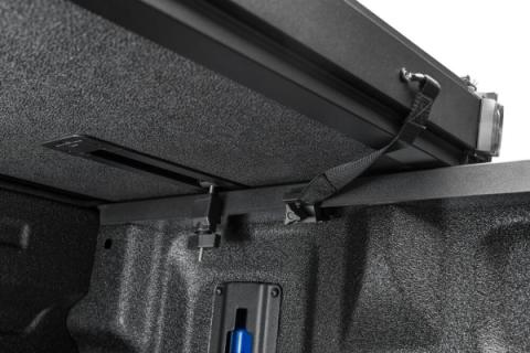 Solid Fold ALX Tonneau Cover Black Textured Paint 2017-2024 Nissan Titan 5' 7 inch Bed with Utili-Track System Extang