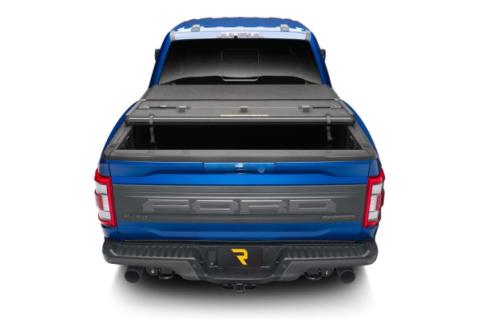 Solid Fold ALX Tonneau Cover Black Textured Paint 2016-2024 Nissan Titan XD 6' 6 inch Bed without Utili-Track System Extang