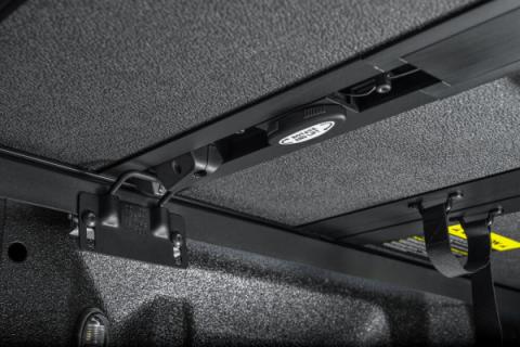 Solid Fold ALX Tonneau Cover Black Textured Paint 2016-2024 Nissan Titan XD 6' 6 inch Bed without Utili-Track System Extang