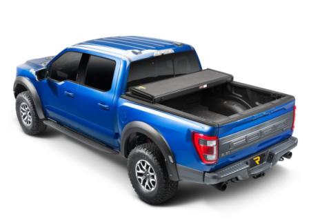 Solid Fold ALX Tonneau Cover Black Textured Paint 2016-2024 Nissan Titan XD 6' 6 inch Bed without Utili-Track System Extang