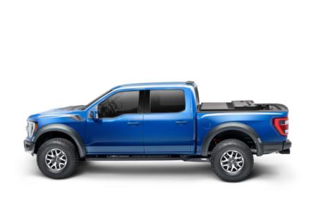 Solid Fold ALX Tonneau Cover Black Textured Paint 2016-2024 Nissan Titan XD 6' 6 inch Bed without Utili-Track System Extang