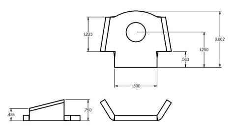 Shock Tab W/ 5/8 Inch Hole Ridetech