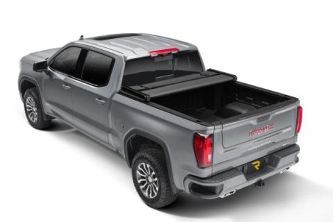 Trifecta ALX Tonneau Cover Black Leather Grained Fabric 2019 (New Body Style)-2026 Silverado/Sierra 1500 8' 2 inch Bed without Factory Side Storage Boxes without CarbonPro Bed with or without MultiPro/MultiFlex Tailgate Extang