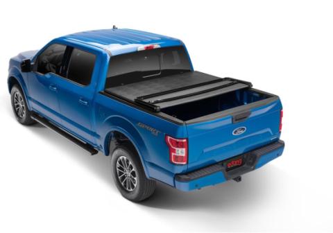 Trifecta ALX Tonneau Cover Black Leather Grained Fabric 2005-2021 Nissan Frontier 4' 11 inch Bed Bed with Factory Bed Rail Caps Extang