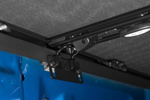 Trifecta ALX Tonneau Cover Black Leather Grained Fabric 2005-2021 Nissan Frontier 6' Bed with Factory Bed Rail Caps Extang