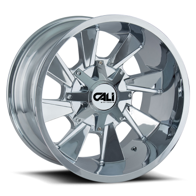 Cast Aluminum Wheels Distorted 9106 CH 22x12 Chrome 8 On 180 Bolt Pattern -44 Offset Cali Offroad Wheels