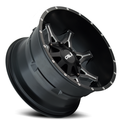 Cast Aluminum Wheels Obnoxious 9107 SB 22x12 Milled Spokes Satin Black 8 On 180 Bolt Pattern -44 Offset Cali Offroad Wheels