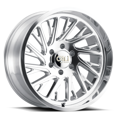 Cast Aluminum Wheels Purge 9114 PO 20x10 Milled Spokes Polished Silver 6 On 139.7 Bolt Pattern -25 Offset Cali Offroad Wheels