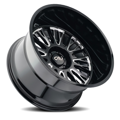 Cast Aluminum Wheels Vertex 9116 BM 22x12 Milled Gloss Black 8 On 165.1 Bolt Pattern -44 Offset Cali Offroad Wheels