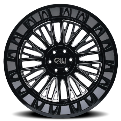 Cast Aluminum Wheels Vertex 9116 BM 22x12 Milled Gloss Black 8 On 165.1 Bolt Pattern -44 Offset Cali Offroad Wheels