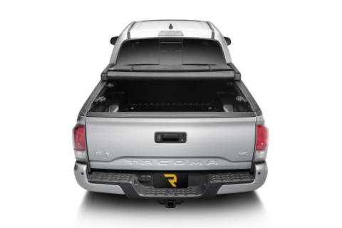 Trifecta 2.0 Tonneau Cover Black Leather Grained Fabric 2014-2021 Toyota Tundra 8' 2 inch Bed with Deck Rail System Extang