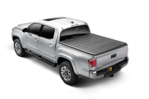 Trifecta 2.0 Tonneau Cover Black Leather Grained Fabric 2016-2023 Toyota Tacoma 5' Bed without Trail Special Edition Storage Boxes Extang