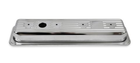Chrome Valve Covers Finned Fits 1987-2002 Chevrolet 305-350 Gen I Small Block Mr Gasket