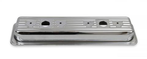Chrome Valve Covers Finned Fits 1987-2002 Chevrolet 305-350 Gen I Small Block Mr Gasket