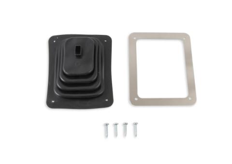 Shifter Boot Small 3-1/2 inch X 4-1/2 inch Small 3-1/2 x 4-1/2 Inch Shifter Boot with Trim Ring and Mounting Screws Mr Gasket