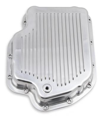 Transmission Oil Pan Polished Aluminum Fits GM TH400 Stock Depth and Capacity Finned Design Mr Gasket